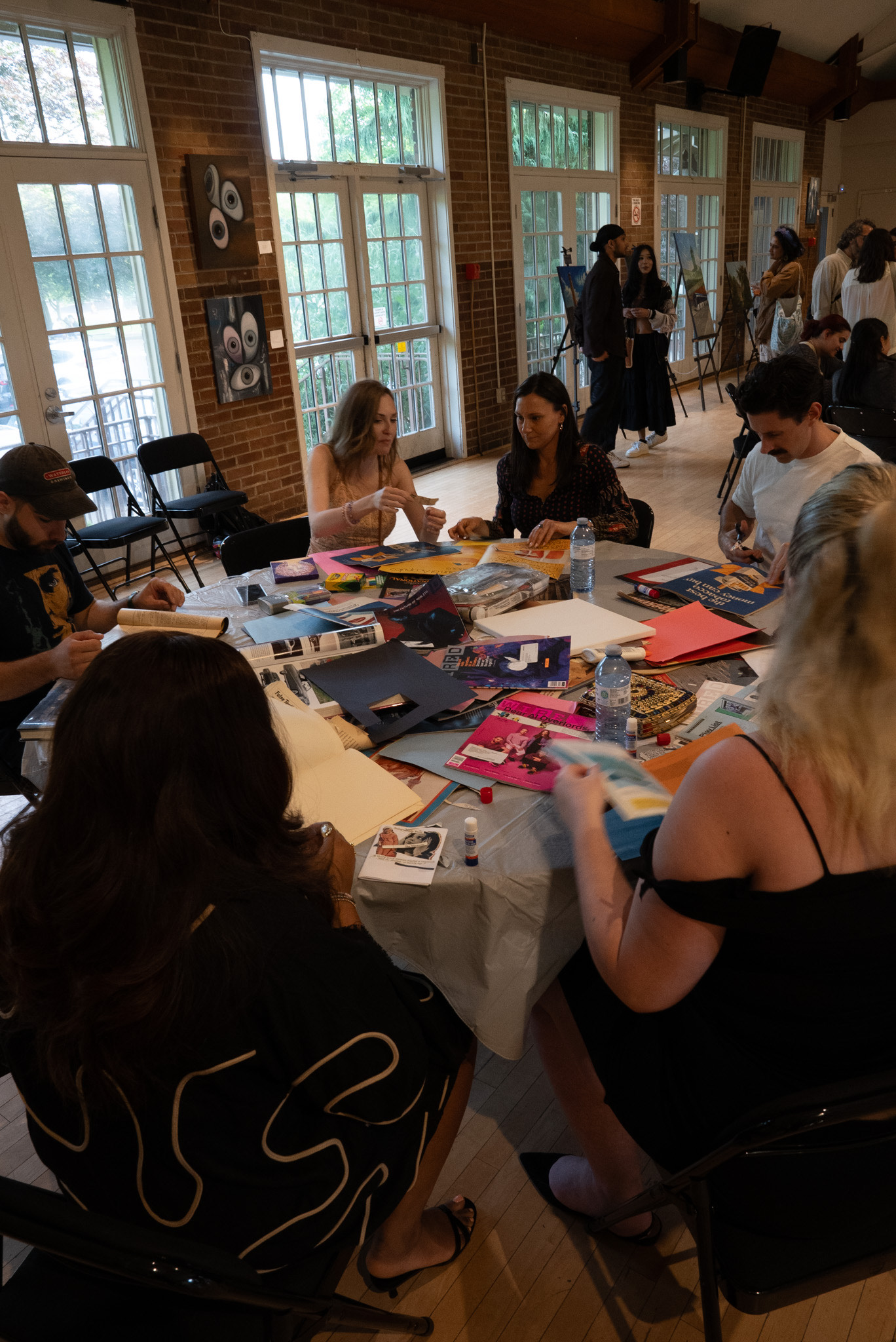 Group workshop at art event